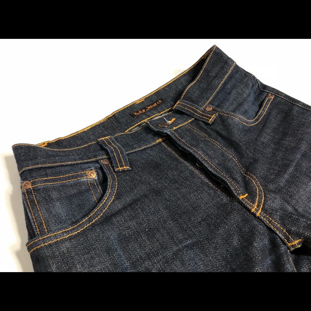 Nudie Jeans Grim Tim Dry Navy Raw Denim